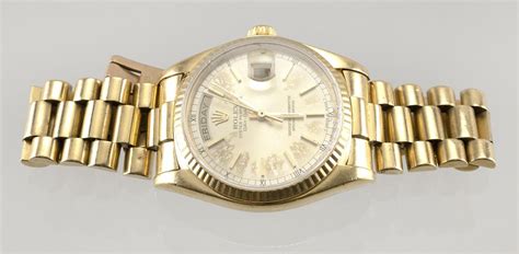 rolex day date watch 18kt.